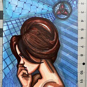 water original art woman fashion art sale home decor